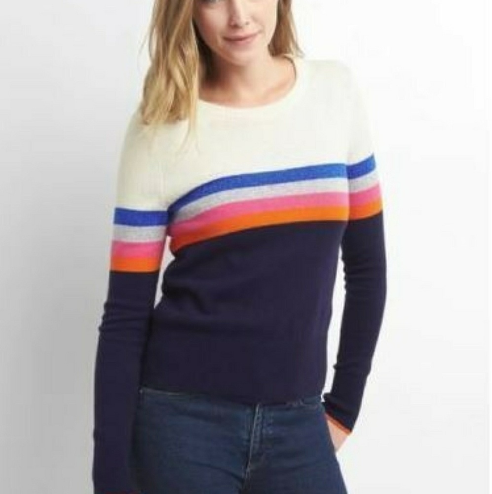 GAP Vanilla Sky Stripe Knit Sweater